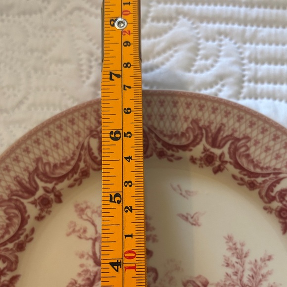 Vintage Transferware Red and Cream Dessert Set - Picture 8 of 8